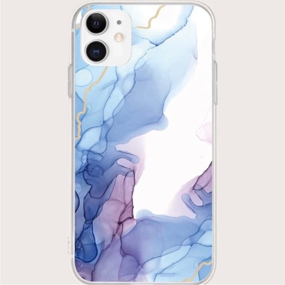 Blue & white marble iPhone XR case - Picture 1 of 5